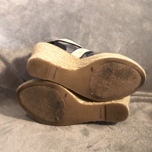 Jessica Simpson Linen Criss Cross Platform Wedges - Picture 12 of 15